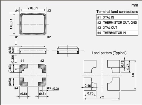 NDK晶振,贴片晶振,NX2016SF晶振,贴片石英晶振