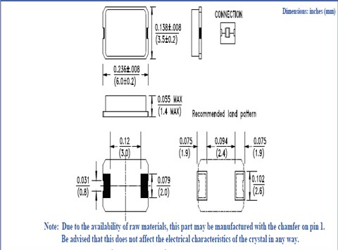 ABM7-25.000MHZ-B4-T数据手册 6035mm 25MHZ SMD ABM7