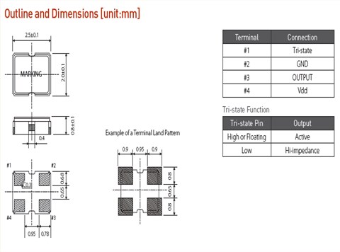 希华晶振,有源晶振,SCO-2520晶振,进口有源晶振