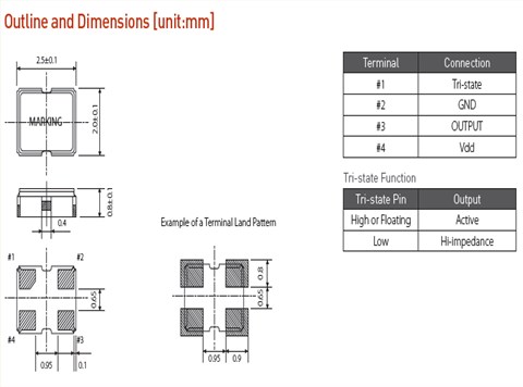 希华晶振,有源晶振,SHO-2520晶振,贴片有源晶振