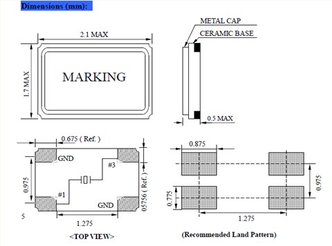 NSK晶振,石英贴片晶振,NXN-21晶振