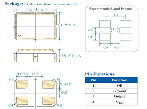 百利通亚陶晶振,SPXO晶体振荡器,HX201晶振
