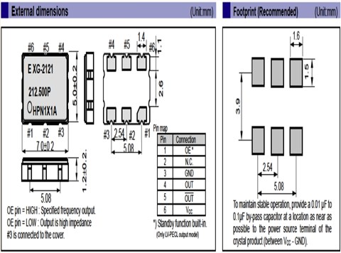 X1M0003010021,6G模块差分晶振,XG-2102CA低功耗晶振,EPSON振荡器