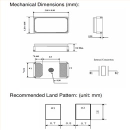 TZ2528C,32.768KHz,2012mm,TST嘉硕晶振,两脚贴片晶振